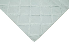 Nepal Geometric Mavi Geometrik Yün Pamuk El Dokuma Halısı 244x305 Agacan