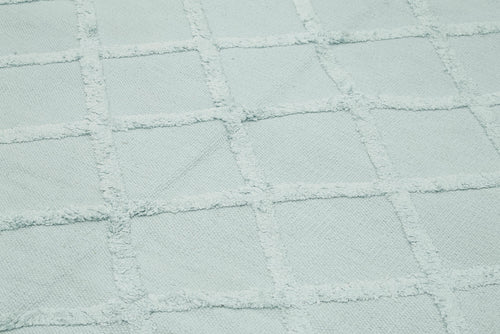 Nepal Geometric Mavi Geometrik Yün Pamuk El Dokuma Halısı 244x305 Agacan