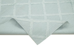 Nepal Geometric Mavi Geometrik Yün Pamuk El Dokuma Halısı 244x305 Agacan