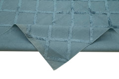 Nepal Geometric Mavi Geometrik Yün Pamuk El Dokuma Halısı 244x305 Agacan