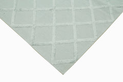 Nepal Geometric Mavi Geometrik Yün Pamuk El Dokuma Halısı 244x305 Agacan