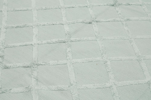 Nepal Geometric Mavi Geometrik Yün Pamuk El Dokuma Halısı 244x305 Agacan