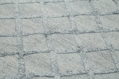 Nepal Geometric Gri Geometrik Yün Pamuk El Dokuma Halısı 244x305 Agacan