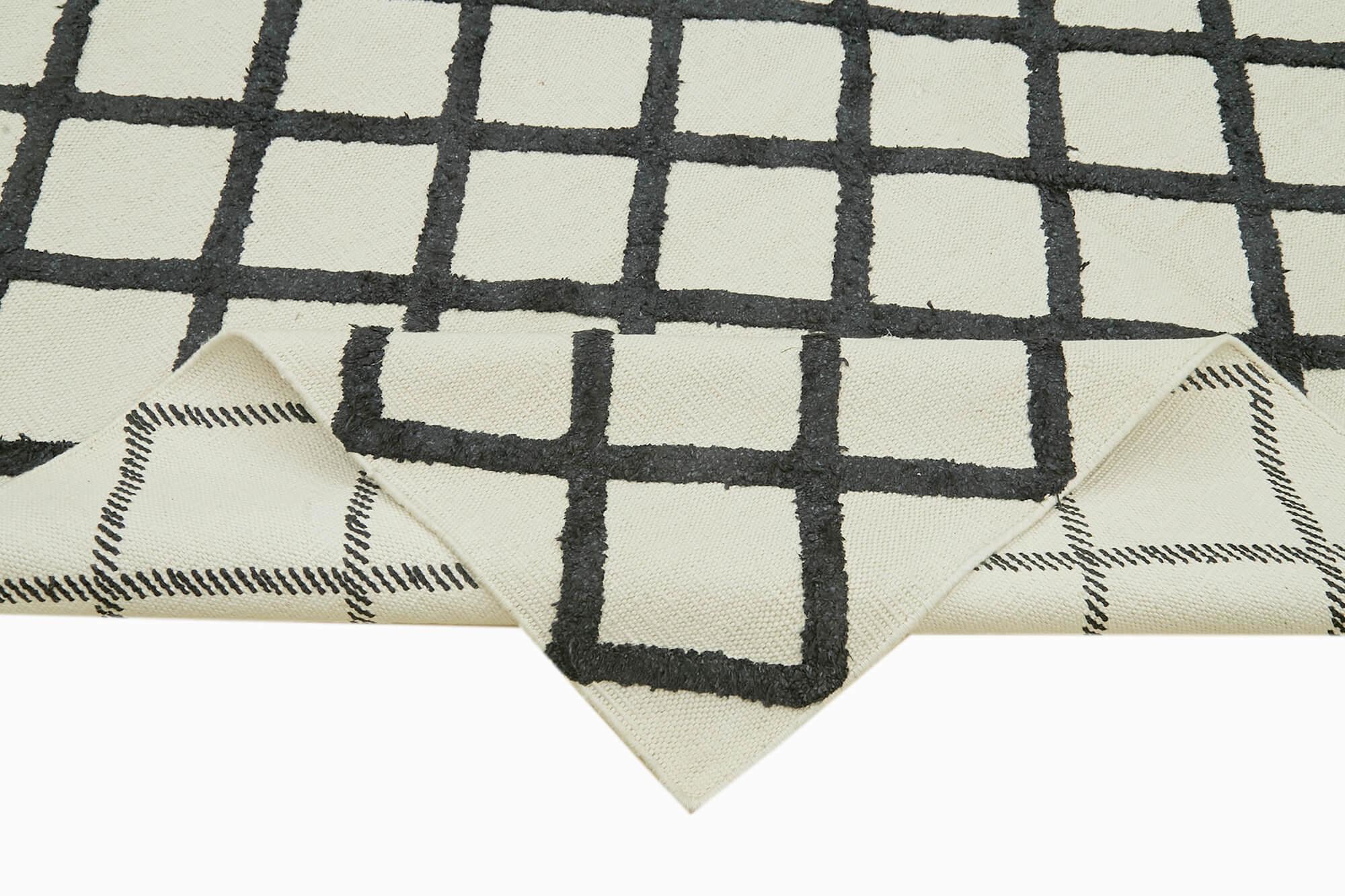 Nepal Geometric Bej Geometrik Yün Pamuk El Dokuma Halısı 244x305 Agacan