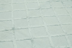 Nepal Geometric Mavi Geometrik Yün Pamuk El Dokuma Halısı 244x305 Agacan