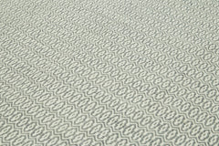 Nepal Geometric Gri Geometrik Yün Pamuk El Dokuma Halısı 274x366 Agacan