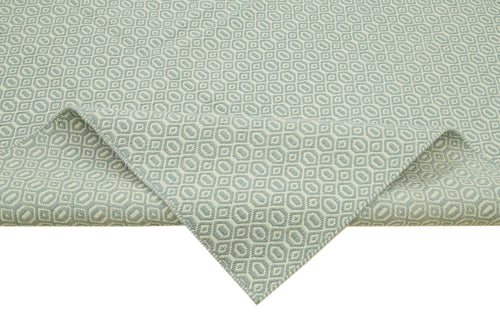 Nepal Geometric Mavi Geometrik Yün Pamuk El Dokuma Halısı 274x366 Agacan