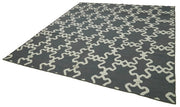 Nepal Geometric Gri Geometrik Yün Pamuk El Dokuma Halısı 244x277 Agacan