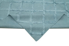 Nepal Geometric Mavi Geometrik Yün Pamuk El Dokuma Halısı 244x305 Agacan