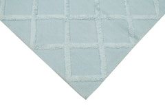 Nepal Geometric Mavi Geometrik Yün Pamuk El Dokuma Halısı 183x274 Agacan