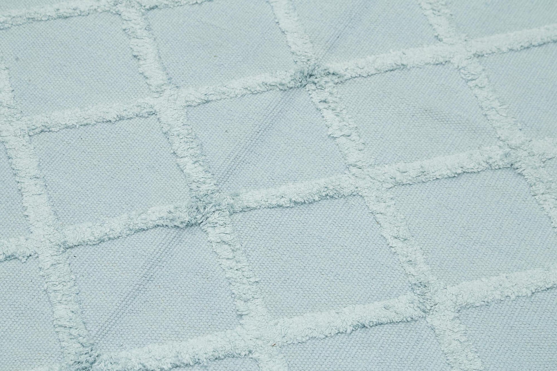 Nepal Geometric Mavi Geometrik Yün Pamuk El Dokuma Halısı 183x274 Agacan