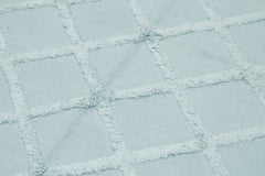 Nepal Geometric Mavi Geometrik Yün Pamuk El Dokuma Halısı 183x274 Agacan