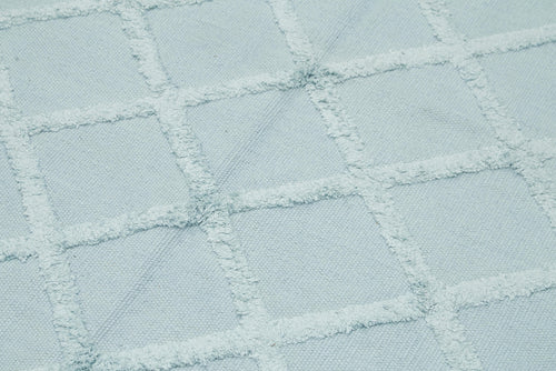 Nepal Geometric Mavi Geometrik Yün Pamuk El Dokuma Halısı 183x274 Agacan