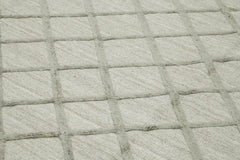 Nepal Geometric Gri Geometrik Yün Pamuk El Dokuma Halısı 274x365 Agacan