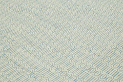 Nepal Geometric Mavi Geometrik Yün Pamuk El Dokuma Halısı 274x366 Agacan