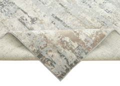 Machine Invista Gri Eskitme Akrilik Viskon El Dokuma Halısı 238x305 Agacan