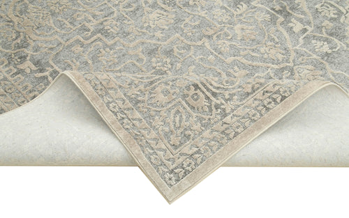 Machine Invista Gri Klasik Akrilik Viskon El Dokuma Halısı 238x305 Agacan