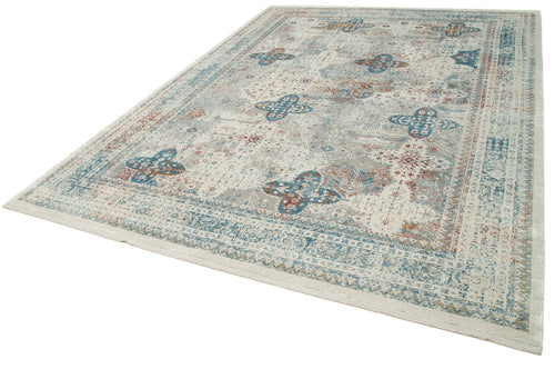 Soho VintageBeyaz Eskitme Viskon Akrilik El Dokuma Halısı 270x365 Agacan