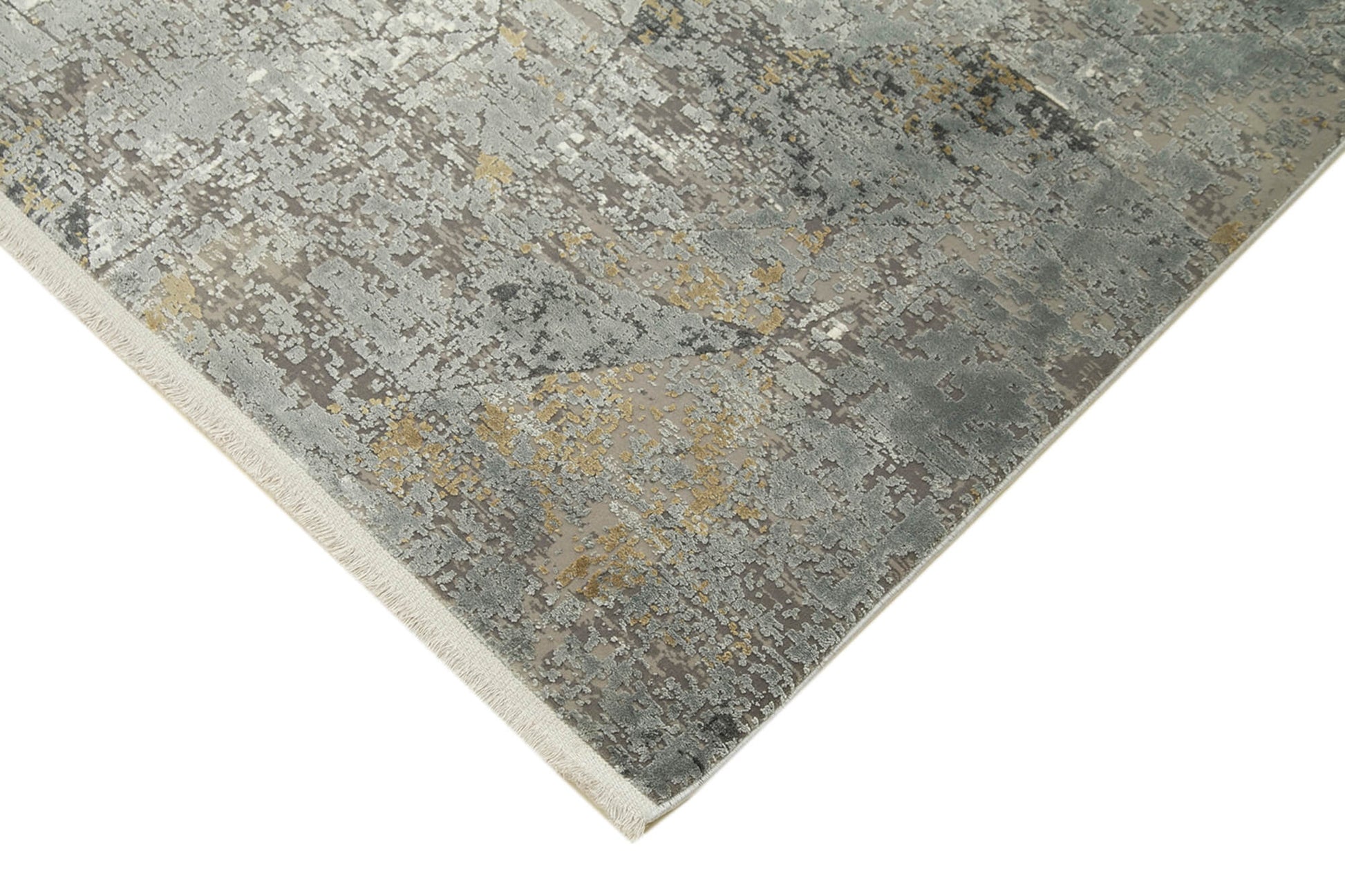 Soho VintageGri Eskitme Viskon Akrilik El Dokuma Halısı 259x351 Agacan