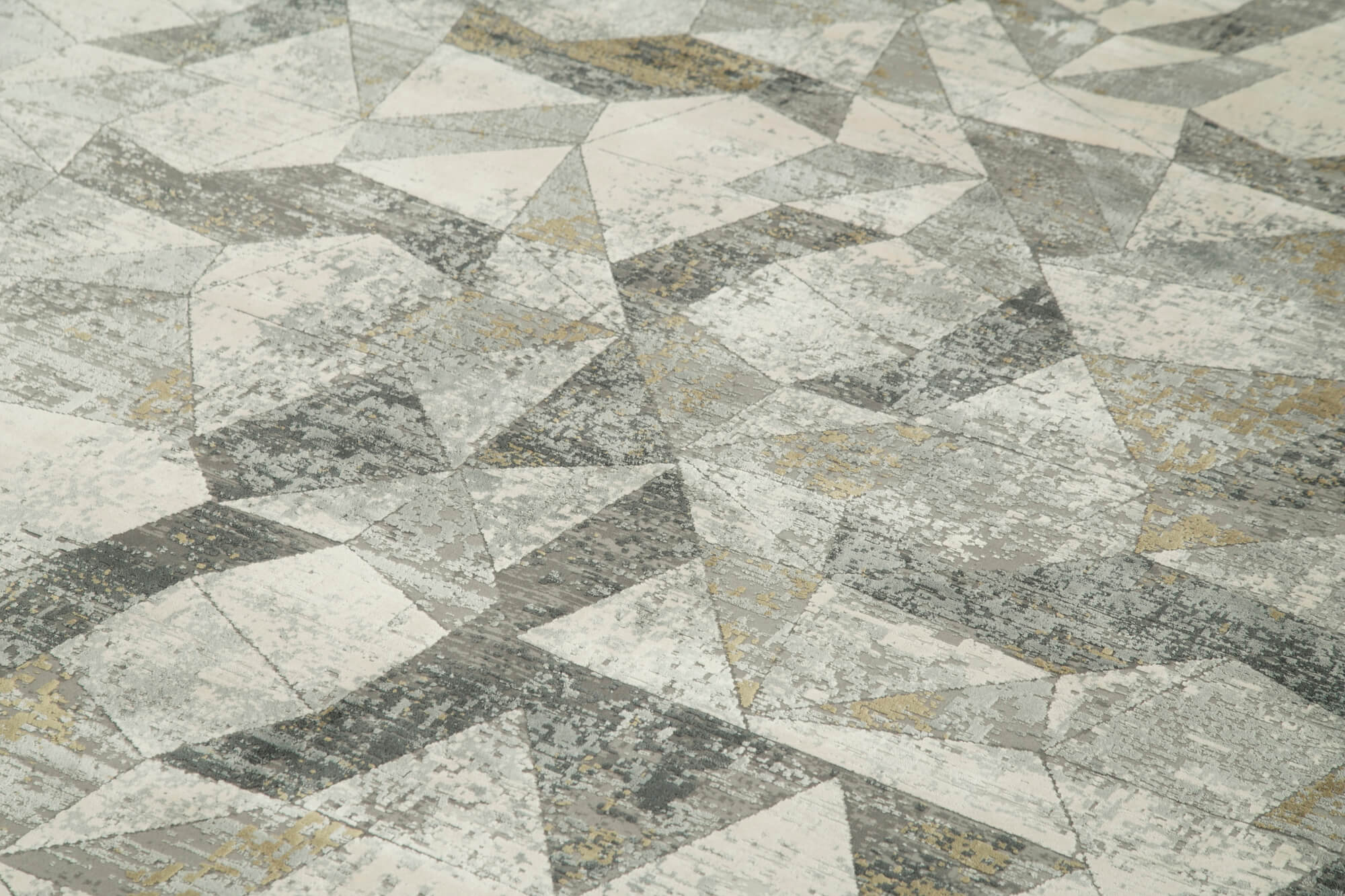 Soho VintageGri Eskitme Viskon Akrilik El Dokuma Halısı 259x351 Agacan