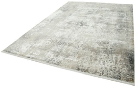 Soho VintageGri Eskitme Viskon Akrilik El Dokuma Halısı 240x330 Agacan