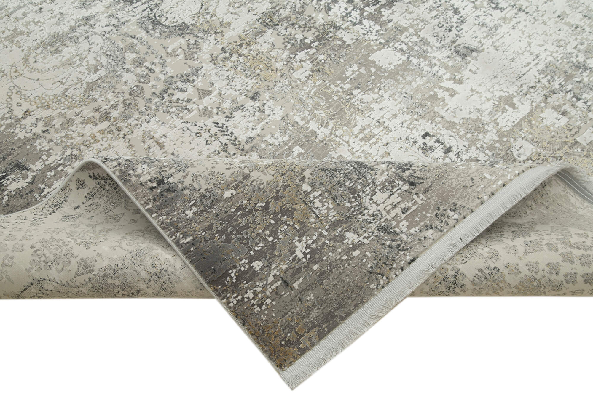 Soho VintageGri Eskitme Viskon Akrilik El Dokuma Halısı 240x330 Agacan