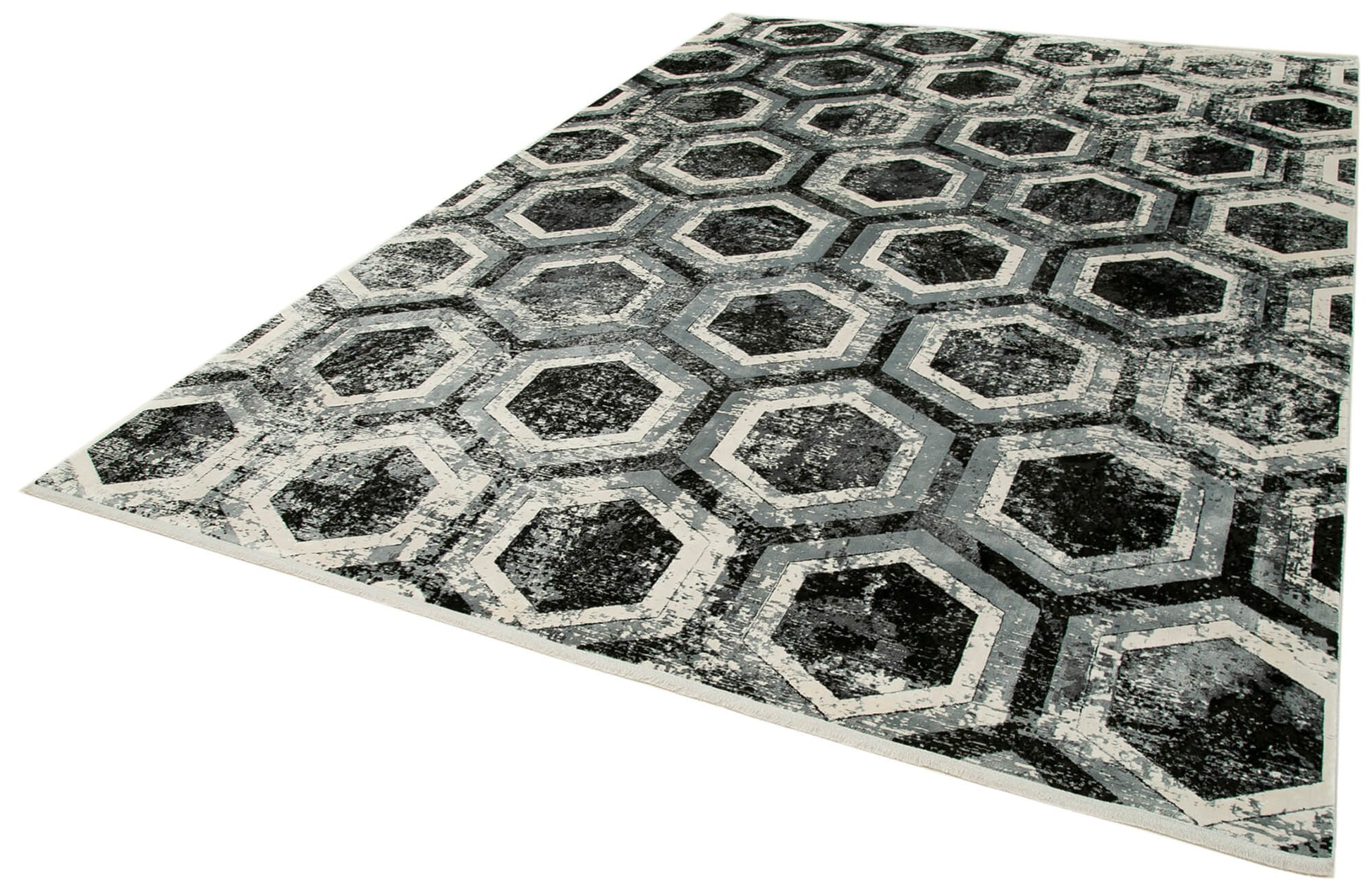 Soho VintageBej Eskitme Viskon Akrilik El Dokuma Halısı 250x350 Agacan