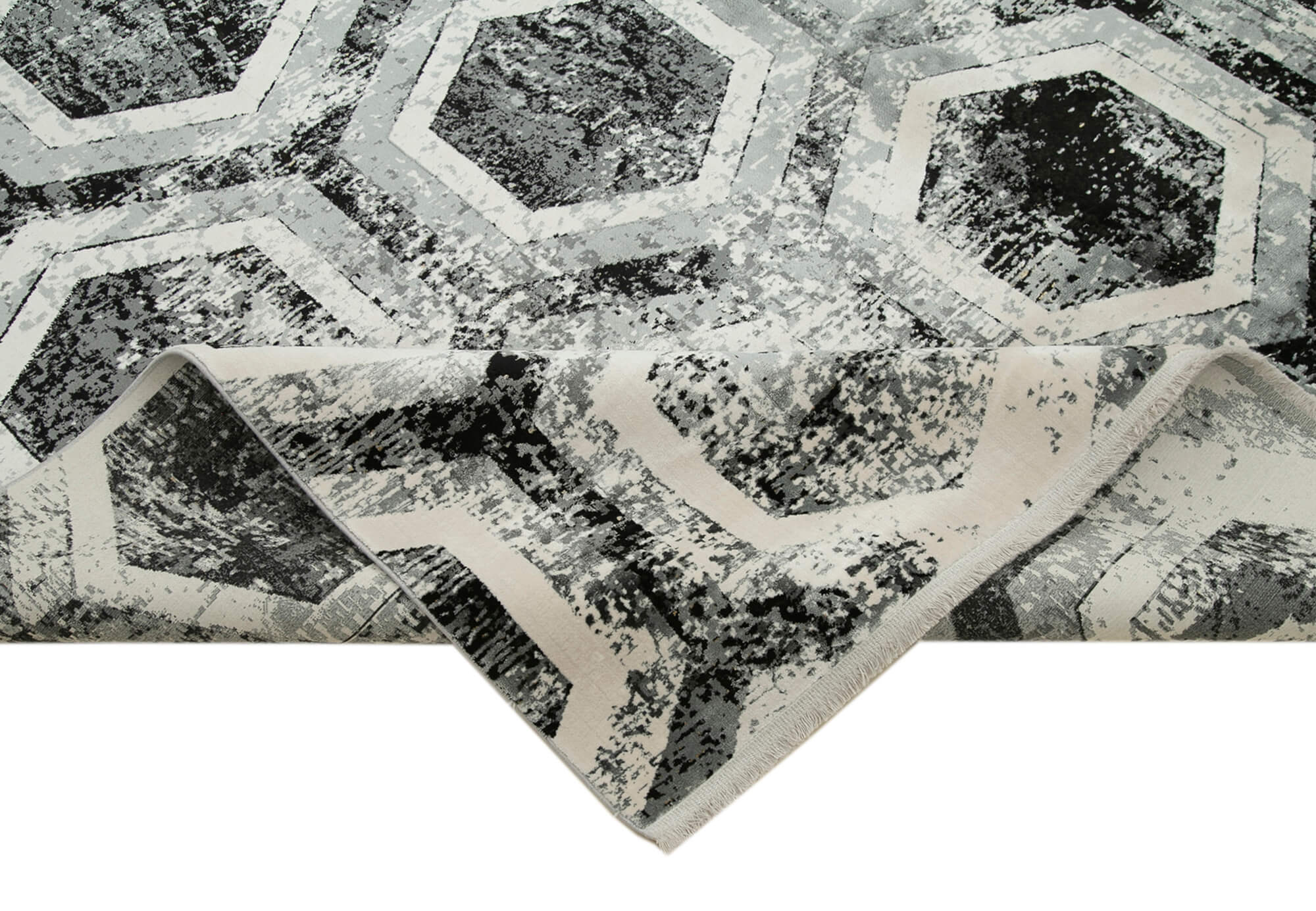 Soho VintageBej Eskitme Viskon Akrilik El Dokuma Halısı 250x350 Agacan