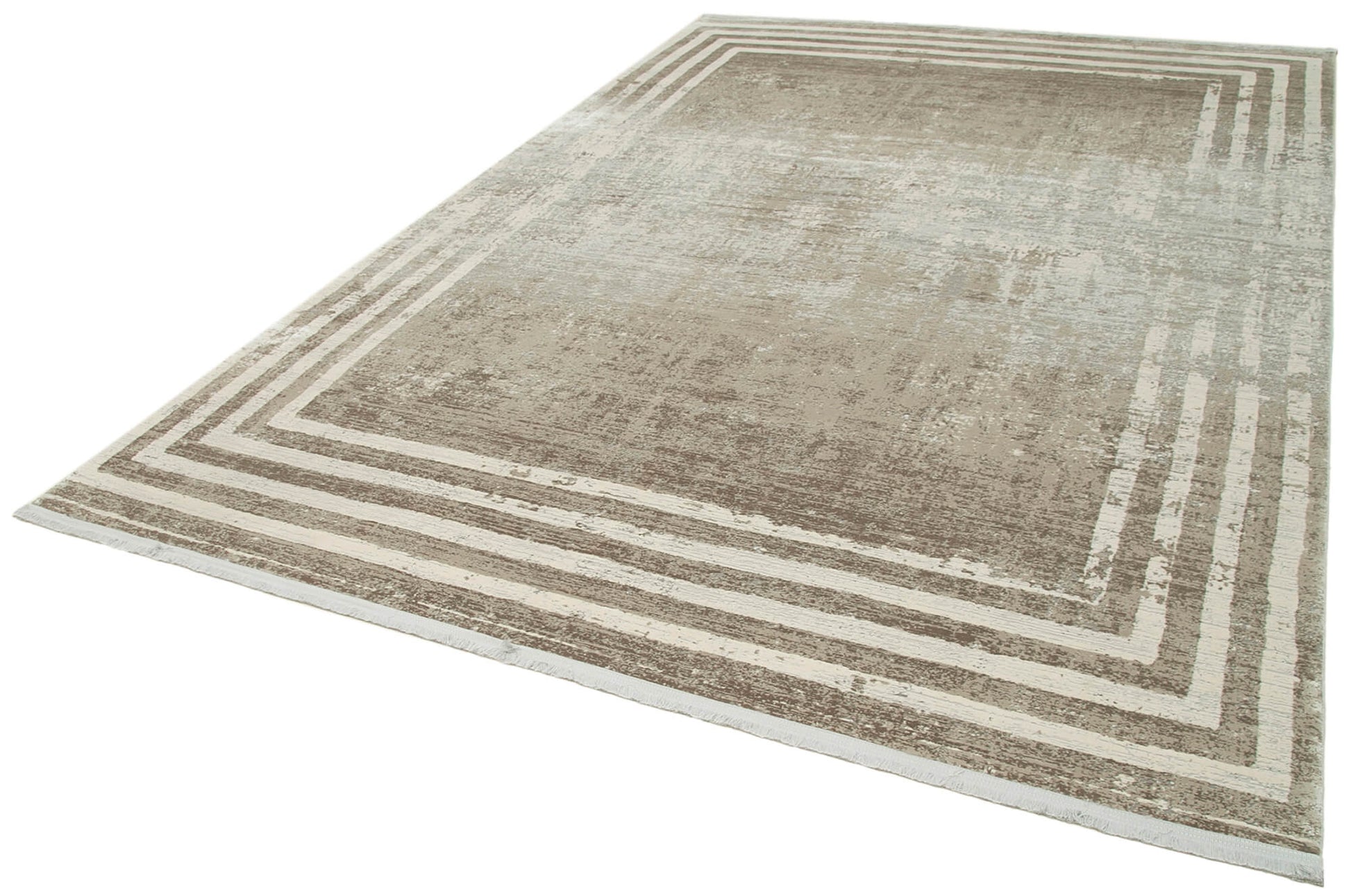 Soho VintageBej Eskitme Viskon Akrilik El Dokuma Halısı 240x340 Agacan