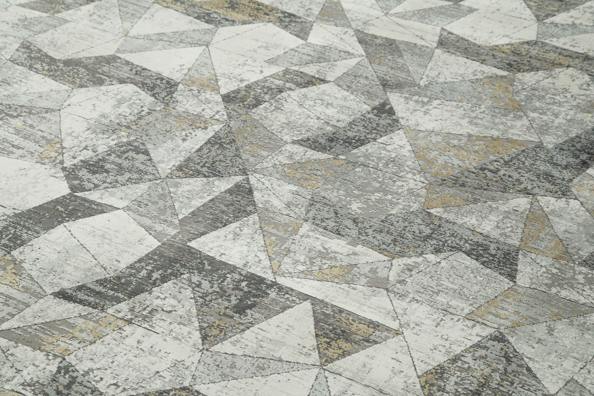 Soho VintageGri Eskitme Viskon Akrilik El Dokuma Halısı 236x297 Agacan