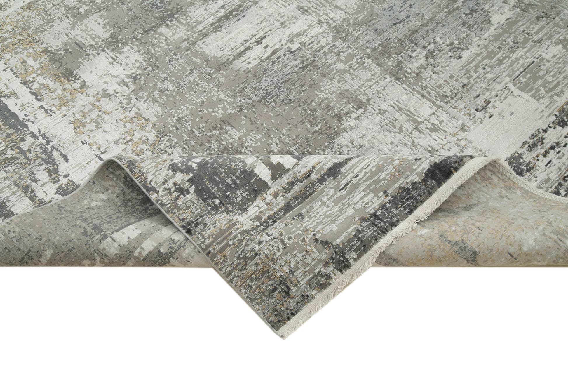 Soho VintageGri Eskitme Viskon Akrilik El Dokuma Halısı 240x300 Agacan