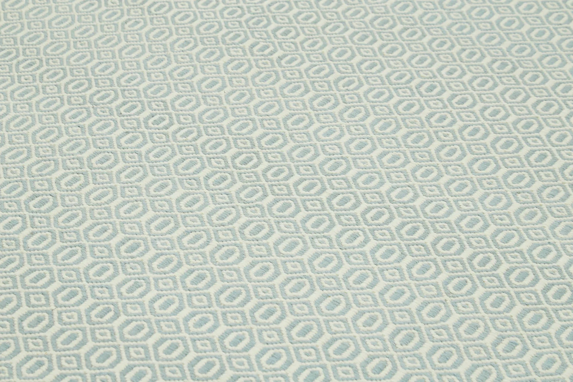 Nepal Geometric Mavi Geometrik Yün Pamuk El Dokuma Halısı 274x366 Agacan