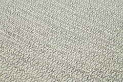 Nepal Geometric Gri Geometrik Yün Pamuk El Dokuma Halısı 274x366 Agacan