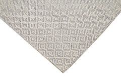 Nepal Geometric Mor Geometrik Yün Pamuk El Dokuma Halısı 274x366 Agacan