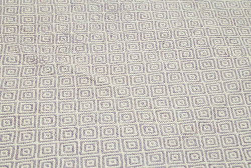 Nepal Geometric Mor Geometrik Yün Pamuk El Dokuma Halısı 274x366 Agacan