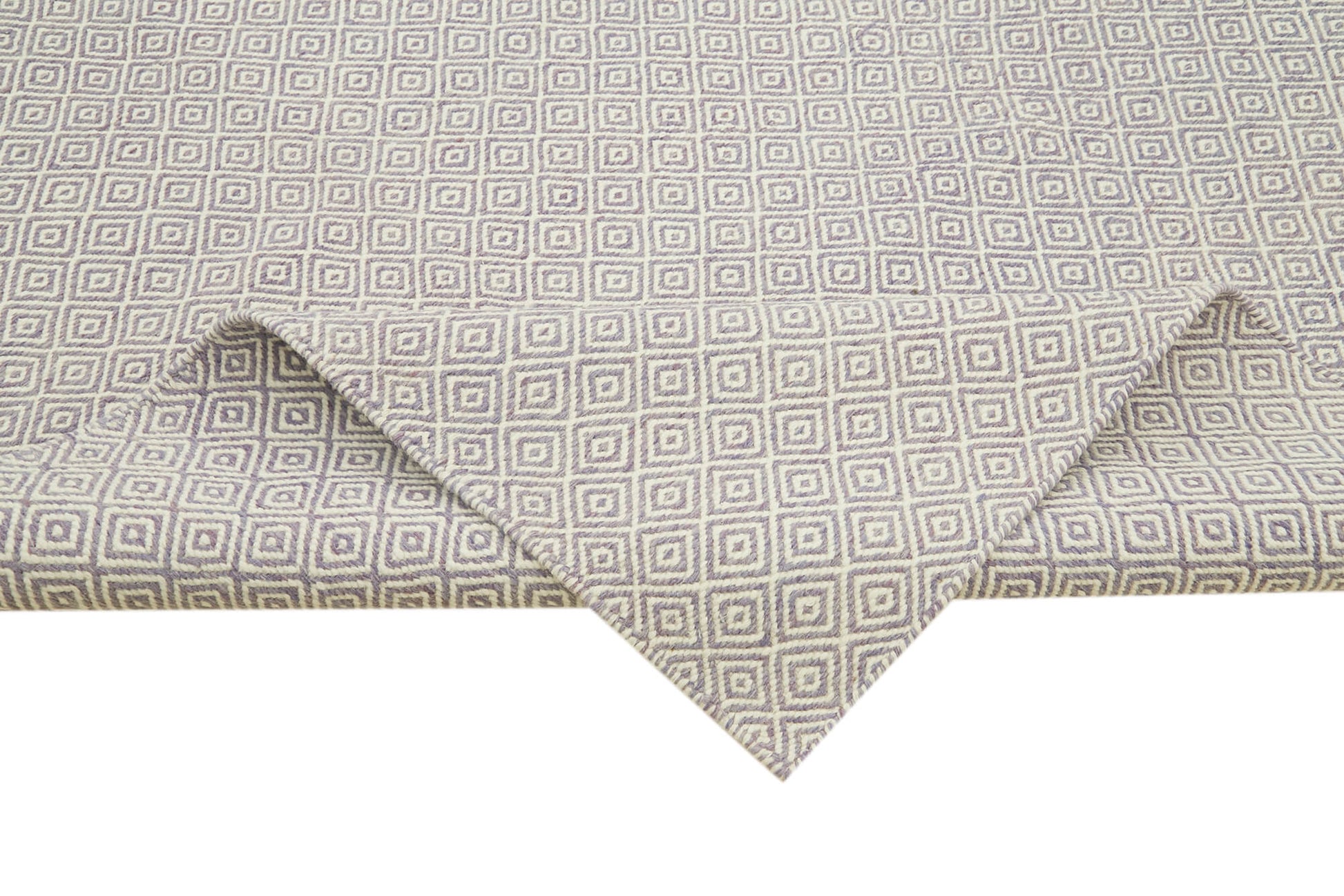 Nepal Geometric Mor Geometrik Yün Pamuk El Dokuma Halısı 274x366 Agacan