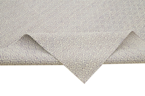 Nepal Geometric Mor Geometrik Yün Pamuk El Dokuma Halısı 274x366 Agacan