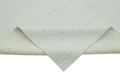 Nepal Geometric Mavi Geometrik Yün Pamuk El Dokuma Halısı 274x365 Agacan