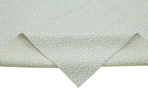 Nepal Geometric Mavi Geometrik Yün Pamuk El Dokuma Halısı 274x365 Agacan