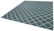 Nepal Geometric Mavi Geometrik Yün Pamuk El Dokuma Halısı 246x305 Agacan