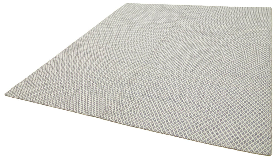 Nepal Geometric Mor Geometrik Yün Pamuk El Dokuma Halısı 246x305 Agacan