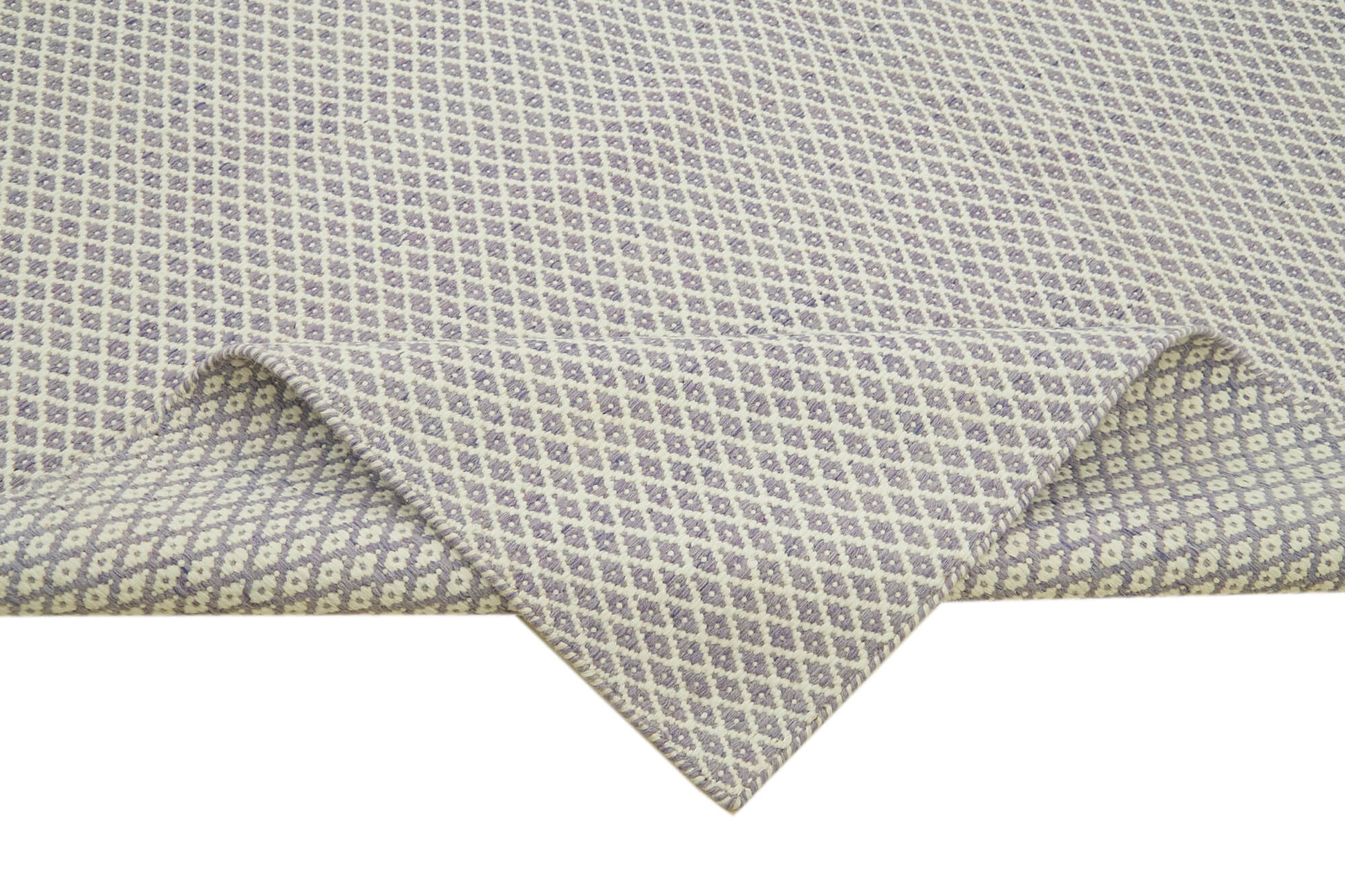 Nepal Geometric Mor Geometrik Yün Pamuk El Dokuma Halısı 246x305 Agacan