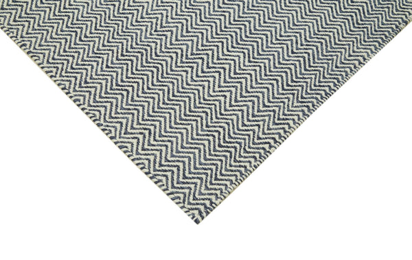 Nepal Geometric Gri Geometrik Yün Pamuk El Dokuma Halısı 244x305 Agacan