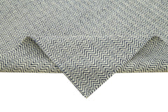 Nepal Geometric Gri Geometrik Yün Pamuk El Dokuma Halısı 244x305 Agacan