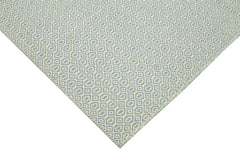 Nepal Geometric Mavi Geometrik Yün Pamuk El Dokuma Halısı 244x305 Agacan