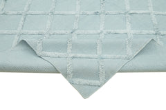 Nepal Geometric Mavi Geometrik Yün Pamuk El Dokuma Halısı 244x305 Agacan