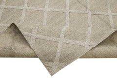 Nepal Geometric Kahverengi Geometrik Yün Pamuk El Dokuma Halısı 216x277 Agacan