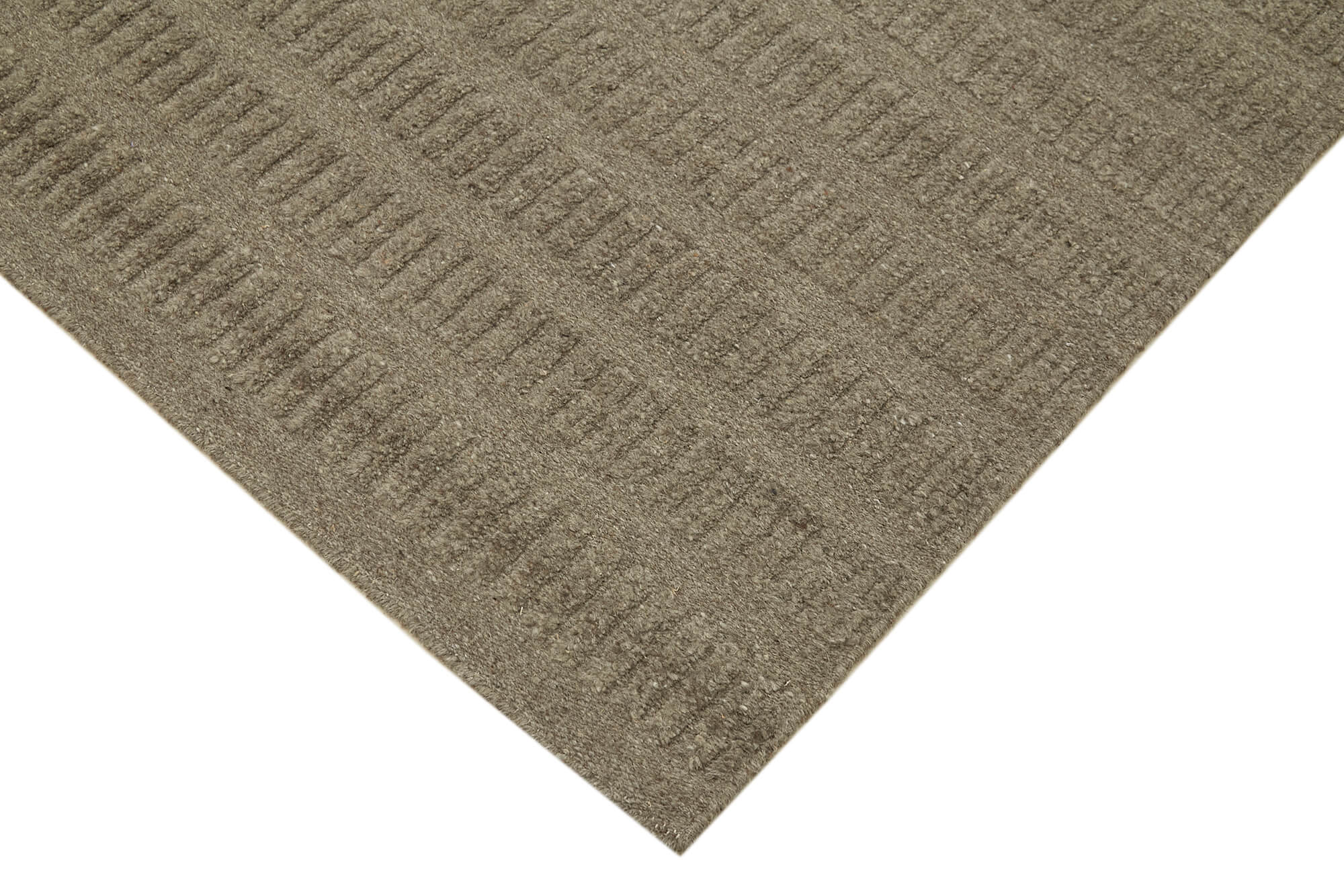 Nepal Geometric Kahverengi Geometrik Yün Pamuk El Dokuma Halısı 216x277 Agacan