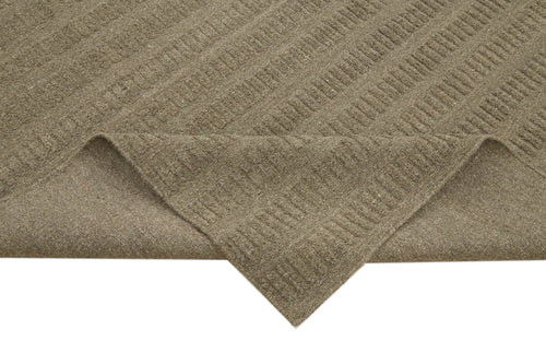 Nepal Geometric Kahverengi Geometrik Yün Pamuk El Dokuma Halısı 216x277 Agacan