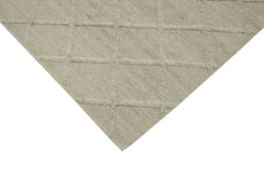 Nepal Geometric Kahverengi Geometrik Yün Pamuk El Dokuma Halısı 244x305 Agacan